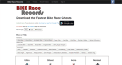 Desktop Screenshot of bikeracerecords.com